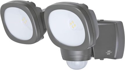 Pilli LED Spot Lamba LUFOS / Kablosuz LED Dış Mekan Spotu Pilli ve Hareket Sensörlü, 8 Adet LED Lamba, 2 x 240 Lümen, Dış Mekan için