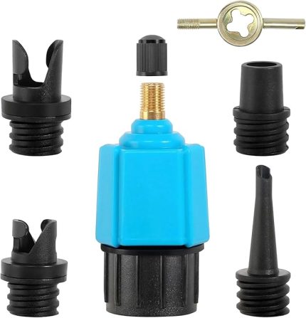 Pompa Adaptörü, Kompresör için SUP Adaptörü, Stand Up Paddle Board Hava Pompası Adaptörü, 4 Gaz Başlığı Sup Sup Valf Adaptörü, Her Türlü Şişme Bot, Kano, Paddle Board Supap Adaptörü Aksesuarı