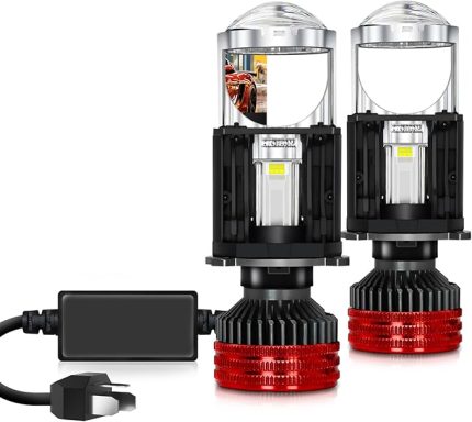 Far Ampulleri, 40000LM 110W Süper Parlak Araba Far Dönüşüm Kiti 6000K Beyaz Işık IP67 Su Geçirmez, 2'li Paket