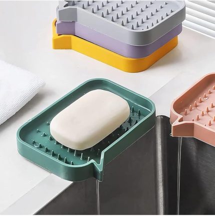 Oluklu Kaymaz Katı Sabunluk | Silikon Sabunluk