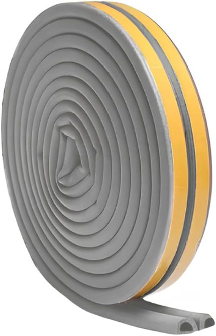 10 METRE (5x2=10 Metre) Yapışkanlı Gri Kapı Pencere Bandı Fitili Soğuk İzolasyon Kauçuk Bantları