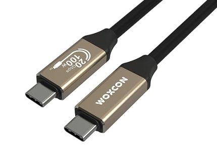 C Hızlı Şarj ve Görüntü Kablosu, USB 3.2 GEN2 Standart 20G Bandwith, Thunderbolt 4/3 uyumluluk, 4K 60Hz Çözünürlüğüne kadar destekler, 5A 20V, 100W Şarj Gücü 2 Metre