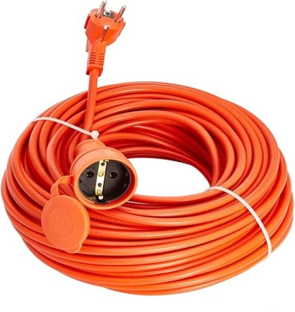 10 Metre Seyyar Uzatma Kablosu 3x1.5 mm Turuncu Kablo CCA Kablo