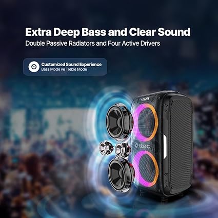 Carnival Pro 120W Taşınabilir Kablosuz Bluetooth Parti Hoparlörü - 2BH11S - Görsel 3