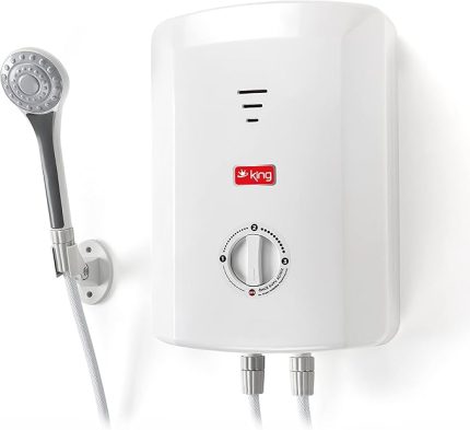 K7008 Ekvator Elektrikli Şofben | 7500W Güç | 3 Kademe Isıtma | Anında Sıcak Su | 3L/Dk Su Debisi | IPX4 Neme Karşı Koruma