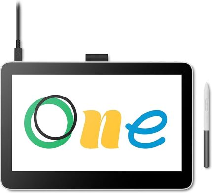 One 13 Dokunmatik Çizim Tablet, 13,3 inç Full HD%99 sRGB, Pil veya Pil içermez, Windows, Mac, Chromebook ve Android için Pil dahil