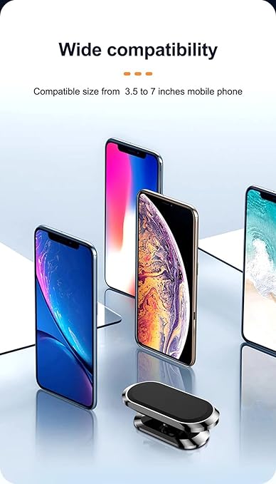 Manyetik Araç Telefonu Tutucu, 360 ° Döndürme ile Araba Manyetik Montaj için Telefon Tutucu, Evrensel Mıknatıs Cep Telefonu Montaj Panosu Cradle - Görsel 2
