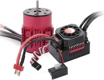 HOBI 3650 3900KV Isı Emici ile Fırçasız Motor ve 60A ESC 1/10 1/8 RC Araba Kamyon için BEC ile Su Geçirmez