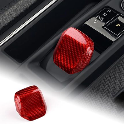 Gerçek kuru karbon fiber koltuk Leon MK4 Cupra Leon Cupra Formentor 2020 2021 2022 2023 2024 2025 vites vites konb kapak Trim iç aksesuarları kendinden yapışkanlı (kırmızı)