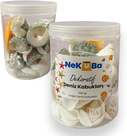 Akvaryum, Teraryum,Saksı, Süsleme için Karışık Dekoratif Doğal Deniz Kabukları, 250gr