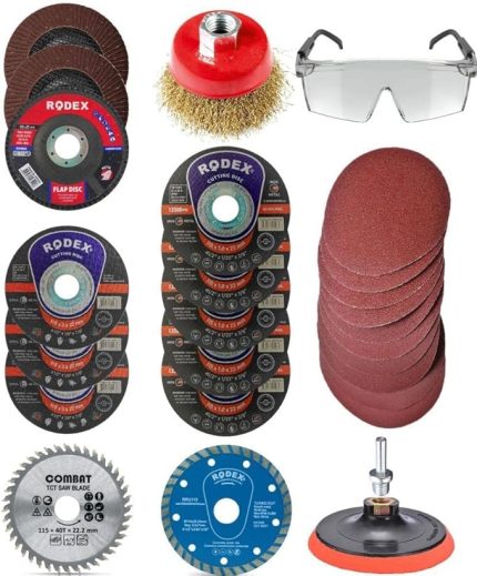 Spiral Avuç İçi Taşlama Makinesi Matkap Seti 115 mm (27 PARÇA)