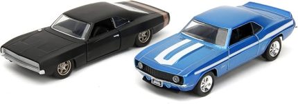 Toys - Fast and Furious Arabalar (2'li Set) - 1969 Chevrolet Camaro & 1968 Dodge Charger Widebody - 2 Legacy Serisi Model Araba, Açılabilir Kapılı, 1:32, 19 cm, 8 Yaşından İtibaren, Wave 2, Set 1