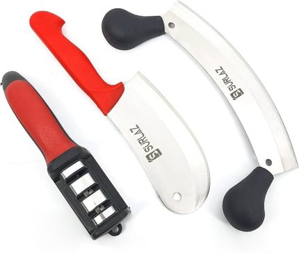 Kebap Seti Satır Zırh Kıyma Doğrayıcı Soğan Bıçağı Bileme Aparatı