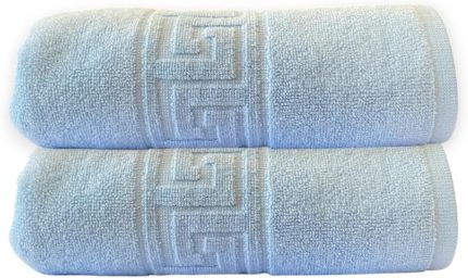 Mavi Greek Banyo Havlusu - 70x140 Cm, 490 Gr,%100pamuk, Spa Ve Otel Havlusu