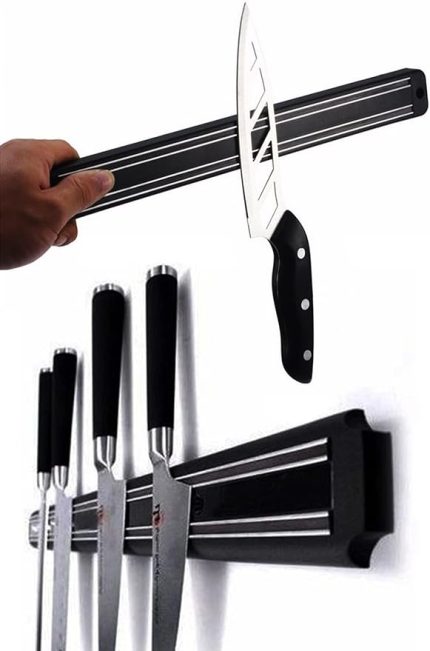 Mıknatıslı Paslanmaz Duvar Bıçak Askısı Standı 55 Cm