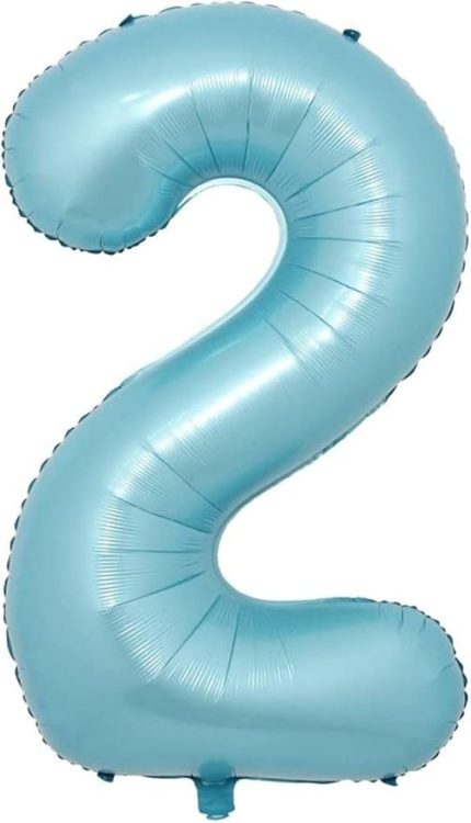 Balon 2 Rakamı Helyum Balon 76 Cm (MAVİ)