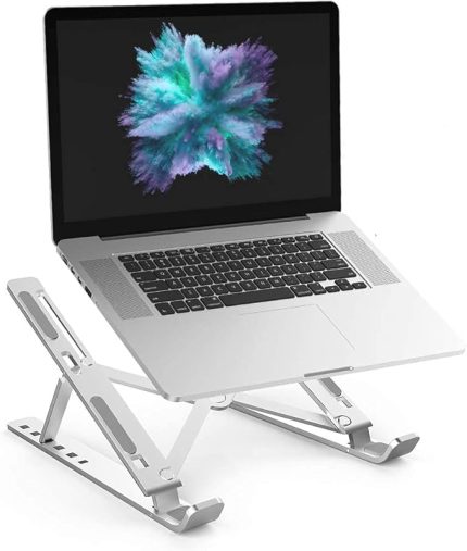 N29-3-Gümüş Katlanır Aluminyum Macbook Laptop Bilgisayar Standı