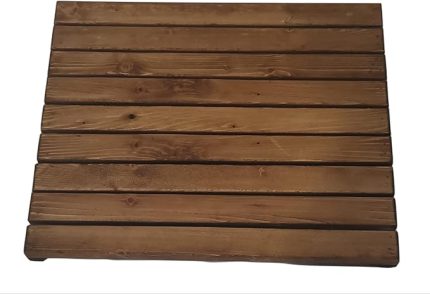 mobilya ahşap masa altı ayaklık ayak koyma standı kestane rengi