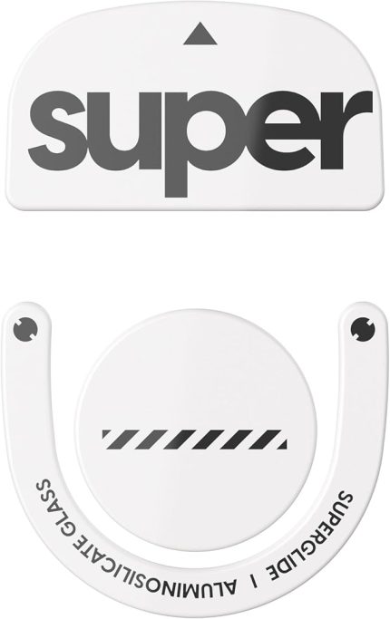 Gaming Gears Superglide2 - Logitech G Pro X Superlight2 için Ultra Güçlü Camdan Yapılmış Yeni Kontrol Edilebilir Hızlı Dokulu Yüzey En Pürüzsüz Fare Ayakları/Patenleri2 [Beyaz]