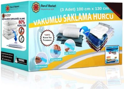 Home Yüksek Kaliteli Vakumlu Hurc (XXXL)(3 ADET) 100 Cm X 130 Cm - Çevirmeli Kapak - Çift Kişilik Yorgan