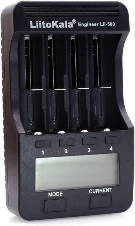 Lii-500 4 yuvalı nt pil şarj cihazı kiti 3.7V Li-ion ve 1.2V NiMH piller ekran tipi 1