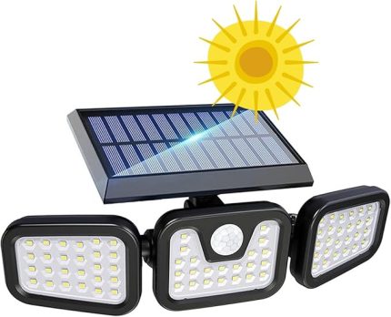 Güneş Enerjili Hareket Sensörlü 3 Taraflı Led Aydınlatma/GT-SL07