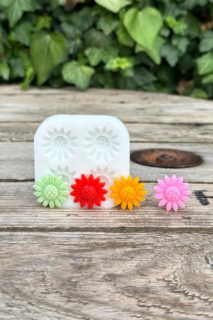 Concept Ayçiçeği Dörtlü Mum Kalıbı (Silikon)