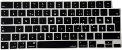 F Klavye Macbook Air-Pro M1-M2-M3-M4 Yeni Düzen (Touchbarsız) A2681 A3113 A2941 A3114 A2442 A2779 A2992 A2918 A2485 A2780 A2991 ile Uyumlu Siyah