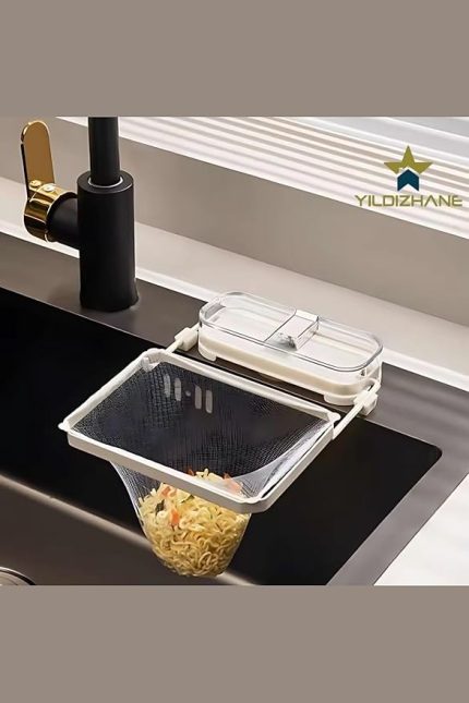 Fileli Pratik Lavabo Süzgeci Vakumlu Beyaz Lavabo Süzgeci 50 Adet File Hediyeli