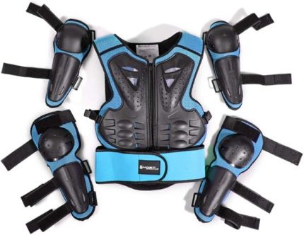 motosiklet sürme koruyucu donanım zırh takım elbise 5-13 yaş motokros bisiklet kayak kaykay paten