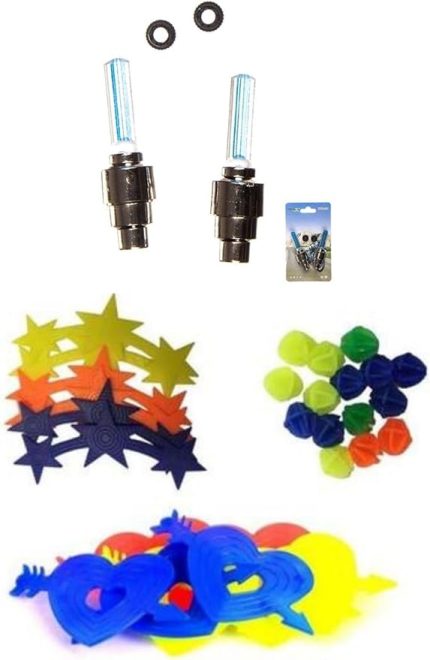 Bisiklet Süsü Seti 4 Lü Bisiklet Süsleme Seti Jant Süsü Jant Işığı