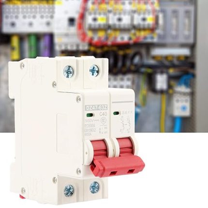 500V DC Devre Kesici, 2 Kutuplu 40a DC Minyatür Devre Kesici MCB PV Bağlantı Kesme Anahtarı Solar PV Sistemi Devre Kesici Güneş Panelleri Için DC Bağlantı Kesme Anahtarı Fotovoltaik Sistem