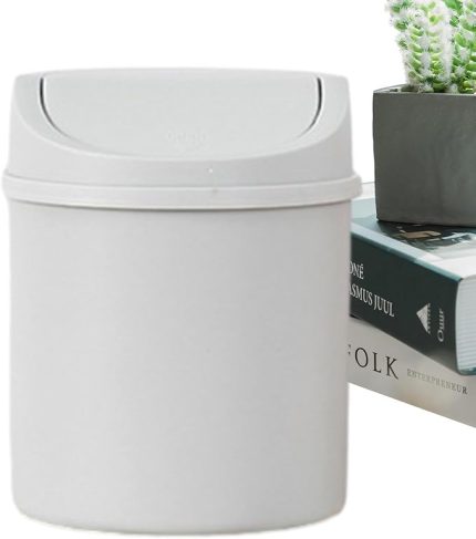 Masa Üstü Çöp Kovası - Masa Üstü Çöp Kovası Küçük Kapaklı,Minik Çöp Sepeti Çöp Kovaları, Makyaj Masası için Küçük Kağıt Sepet, Sehpa, Araba İçi
