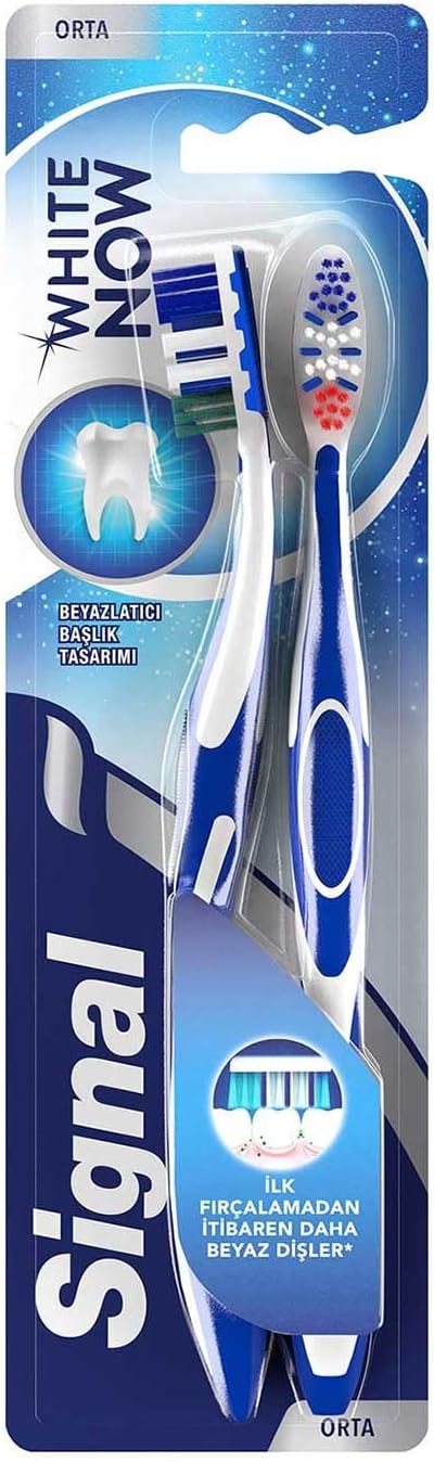 White Now Beyaz Dişler 2'li (1+1) Orta Diş Fırçası