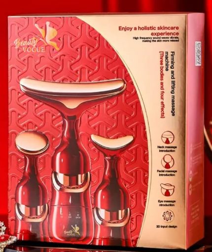 Yüz ve Boyun Kırışıklık Giderici Masaj Aleti - 3 Farklı Başlık, Titreşimli Cilt Sıkılaştırıcı, Boyun ve Gıdı Zayıflatıcı Etki, Kablosuz Cilt Güzelleştirme Cihazı