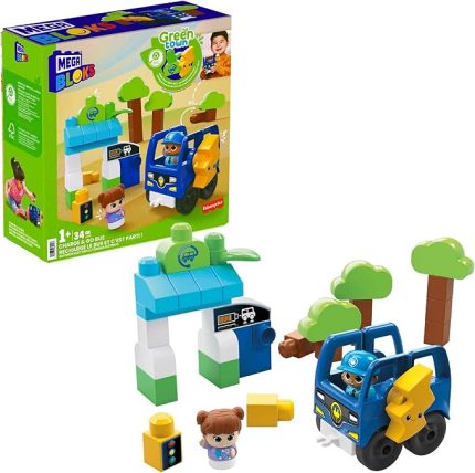 Bloks Doğa Dostu Otobüs Seti, yürüme çağındaki çocuklar için yapı oyuncakları HDX90