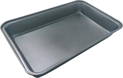 Fırın tepsisi | dikdörtgen derin fırın tepsisi | yüksek kenarlı dikdörtgen fırın tavası | pişirme aksesuarları | 34 cm