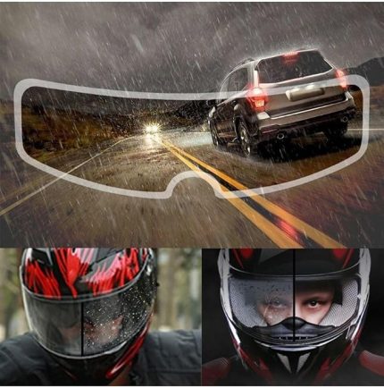 Sis ve Yağmur İçin Motosiklet Kaskı Buğu Önleyici Film, Şeffaf ve Su Geçirmez, Kolay Uygulama, Kask Kalkanı Koruyucu, Yüksek Görüş Netliği, Dayanıklı ve Uzun Ömürlü Tasarım