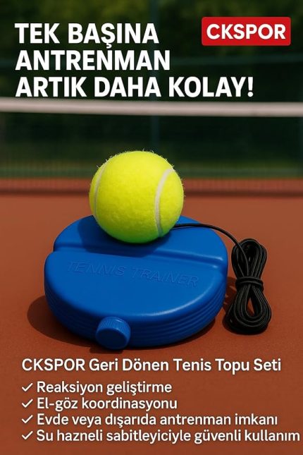 Dönen Tenis Topu Antrenman Seti Solo Antrenman İçin Mükemmel Yardımcı CKS-189-ANT
