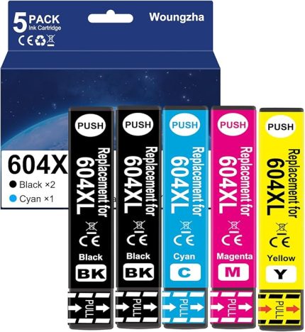 Mürekkep kartuşları 604XL Epson 604 XL ile uyumlu Epson Expression Home XP 2205 XP 4200 XP 3200 XP 3205 XP 2200 XP 4205 Workforce WF 2935 2930 2910 2950DWF (5 Paket) için