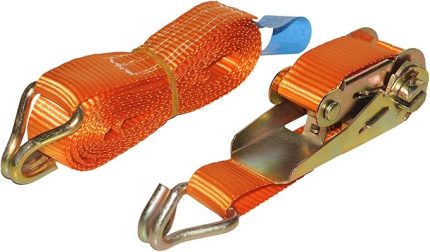 Safeset SG-27 25mm 1 İnç Spanzet 4 Mt 400-800 KG Kaldırma 6 mm Çift J Kanca 1.1 Yük Gerdirme Halatı