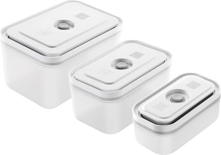 Fresh & Save Vakumlu Saklama Kabı Seti S/M/L Yarı Şeffaf-Gri