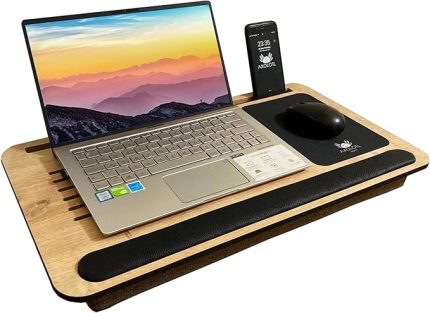 Supply Telefon Ve Tablet Bölmeli Minderli Laptop Sehpası Notebook Bilgisayar Çalışma Masası