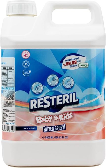 Antibakteriyel Bebek Çocuk Oyun Alanı Oyuncak Alkolsüz Hassas Yüzey Temizleyici Dezenfektan Sprey 5L