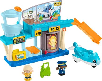 Little People Eğlenceli Havaalanı Fisher-Price Little People Eğlenceli Havaalanı, uçak ve 3 oyun aksesuarı, bebekler için oyun seti HTJ26