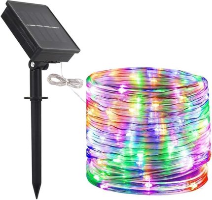 Solar Güneş Enerjili RGB 100 Led, 12 Metre,8 Modlu, Peri Led Bahçe, Veranda, Avlu, Balkon, Havuz Kenarı, Düğün, Parti, Peyzaj Aydınlatma Su Geçirmez Lamba