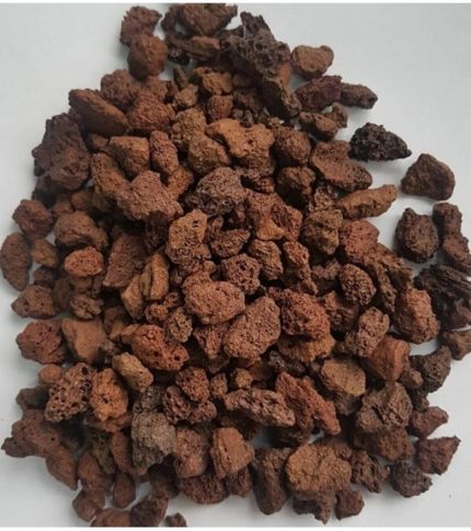 Tarım Pomza Taşı Kırmızı Pomza Lav Taşı Volkanik Tüf Dekoratif Ponza Taşı 10 Litre 3-8 Mm