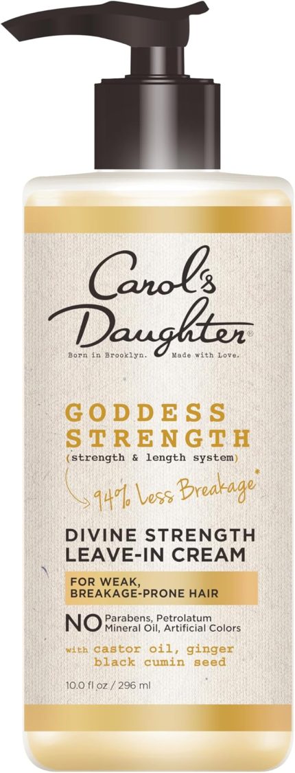 Daughter Goddess Strength İlahi Mukavemet, Hint Yağı, Siyah Tohum Yağı ve Zencefil ile Saç Kremi İçerir, Zayıf, Kırılmaya Uygun Saçlar İçin, Paraben İçermez, 10 ml