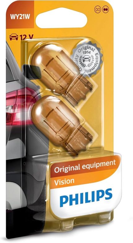 T20 WY21W Amber Turuncu Vision, 12V, Orijinal Ekipman Sinyal Ampulü, 2'li Paket