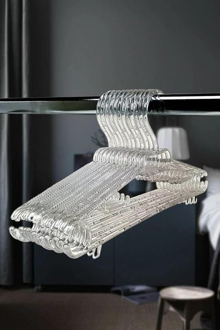 Şeffaf Büyük Boy Elbise Askısı 12 Adetaa-4931006890478